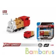 Машина металл. паровоз на блистере в кор.2*108шт | фото №0