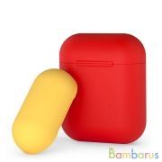 Чехол силиконовый Deppa для AirPods двухцветный (Красный и желтый) | фото №0