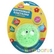 Шариковый пластилин с блестками Мультиарт, полусфера, 5,5 г, на блистере (русс. уп.) в кор.4*24шт | фото №0