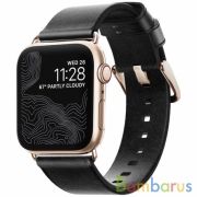 Ремешок Nomad Modern Strap для Apple Watch 40/38mm, золотая застежка, кожаный (Черный) | фото №0