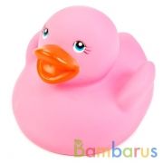 ИГРУШКА ДЛЯ КУПАНИЯ "ИГРАЕМ ВМЕСТЕ" ТЕРМО УТОЧКА, РОЗОВАЯ В СЕТКЕ (РУСС. УП.) в кор.100шт | фото №0