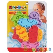 Набор для купания eva капитошка морские животные на карт. (русс. уп.) в кор.2*72шт | фото №0