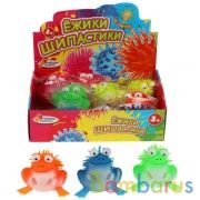 Игрушка ёжик "лягушка", со светом, 6 цветов в пак. в дисплее ТМ "ИГРАЕМ ВМЕСТЕ" уп-12шт в кор.12уп | фото №0