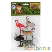 НАБОР ИЗ 5-И ФИГУРОК ЖИВОТНЫХ "ИГРАЕМ ВМЕСТЕ" 8-10СМ, В АССОРТ. В ПАК. С РУСС. ХЕДЕРОМ в кор.6*24наб | фото №0