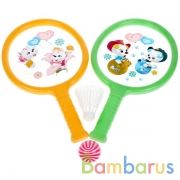 Набор ракетки дет., 34см, 2 шт., волан, мяч, в сетке в кор.2*48шт | фото №0