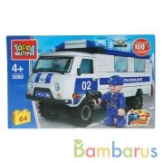 UAZ конструктор уаз-452 ПОЛИЦИЯ, 74 дет. Город мастеров в кор.80шт | фото №0