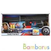 Пистолет с мягкими и пластиковыми пулями в русс. кор. 24,5*3,5*16,5см. Играем вместе в кор.2*60шт | фото №0