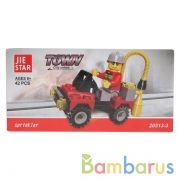 Конструктор пласт. машина с фигуркой, 42дет. 20513-3 в кор. в кор.2*120шт | фото №0