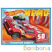 Хот вилс.Карточная игра Мемо. 50 карточек 65х95мм. Коробка: 125х170х40мм. Умные игры в кор.50шт | фото №0