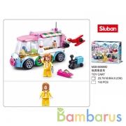 Конструктор пласт. фургон с фигуркой и аксесс., 143дет. в русс. кор. в кор.60шт | фото №0