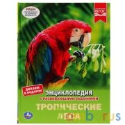 "УМКА". ТРОПИЧЕСКИЕ ЛЕСА (ЭНЦИКЛОПЕДИЯ А4  С РАЗВИВАЮЩИМИ ЗАДАНИЯМИ). 197Х255ММ 48 СТР. в кор.15шт | фото №0