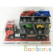 Трейлер инерц. с 4-мя машинками, в ассорт. в пласт. в кор.2*36шт | фото №0