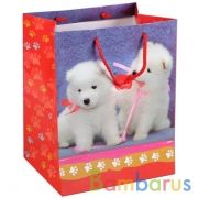 ПАКЕТ ПОДАРОЧНЫЙ "ИГРАЕМ ВМЕСТЕ" ДОМАШНИЕ ЖИВОТНЫЕ, СОБАКИ, 26Х32Х14СМ, ГЛЯНЦ. УП-12ШТ в кор6уп | фото №0