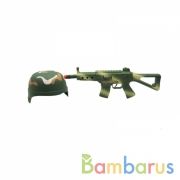 Набор оружия автомат+каска в сетке в кор.2*48шт | фото №0