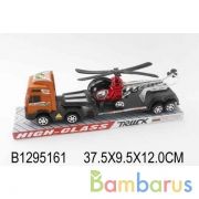 Автовоз инерц. с вертолетом, цвет в ассорт. в пласт. 37,5*9,5*12см в кор.2*30шт | фото №0