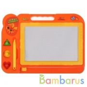 Доска д/рисования МИ-МИ-МИШКИ магнитная, ч/б, 3 штампа, 27*20см в пак. "Играем вместе" в кор.96шт | фото №0