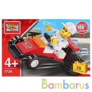 Конструктор "город мастеров" гонщик, с фигуркой, 38 дет., в русс. кор. в кор.80шт. | фото №0