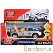 ТМ Технопарк. Машина металл "MERCEDES-BENZ GLE COUPE ПОЛИЦИЯ" 12см, свет+звук, инерц. в кор.2*36шт | фото №0