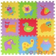 Коврик сборный ЭКРАН любимые герои животные 9 сегментов, каждый 30*30см ИГРАЕМ ВМЕСТЕ в кор.12шт | фото №0