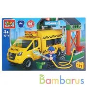 Конструктор "Город мастеров" газель: автомойка, 111дет. в русс. кор. в кор.2*18шт | фото №0