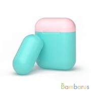 Чехол силиконовый Deppa для AirPods двухцветный (Мятный и Розовый) | фото №0