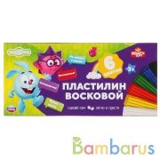 Пластилин восковой СМЕШАРИКИ 6 цв (90 г) MultiArt в кор.30шт | фото №0
