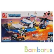 Конструктор пласт. полицейский катер с фигурками и аксесс., 347дет. в кор. 47,5*28,5*6,7см в кор12шт | фото №0