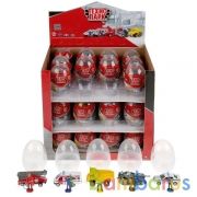 Машина металл Яйцо прозрачное машинка 7,5см и фигурка в дисплее Технопарк уп-36шт в кор.2*3уп | фото №0