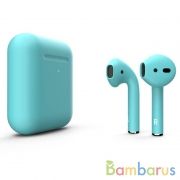 Беспроводные наушники Apple AirPods 2 Color (беспроводная зарядка чехла) Бирюзовый | фото №0