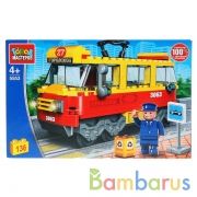 Конструктор "Город мастеров" трамвай, 136дет. в русс. кор. в кор.2*18шт | фото №0