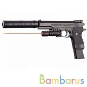 Пистолет с лазер. прицелом, с глушителем K2011-D в кор. в кор.96шт | фото №0