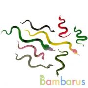 Игрушка пластизоль Играем Вместе змеи 27см*2ассорти+12,5см*6асс, туба высокая в кор.6*24шт | фото №0