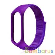 Сменный браслет Xiaomi Mi Band 5/6 нейлоновое плетение (Фиолетовый) | фото №0