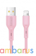 Дата-кабель Joyroom S-M357 Strong elastic data cable lightning (Розовый) | фото №0