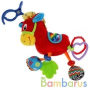 Текстильная игрушка погремушка лошадка подвеска с вибрацией на блистере Умка в кор.125шт | фото №0