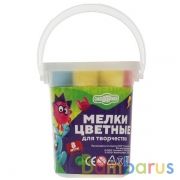 Мелки цветные асфальтовые для творчества, СМЕШАРИКИ 8 шт (4 цв), в ведре MultiArt в кор.48шт | фото №0