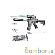 Автомат (п) с лазер. прицелом, с глушителем 133-1 в пак. 44*19*4,5см в кор.3*18шт | фото №0