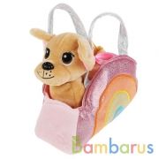 Мягкая игрушка собачка 15см в радужной сумочке в пак. ТМ "МОЙ ПИТОМЕЦ" в кор.24шт | фото №0