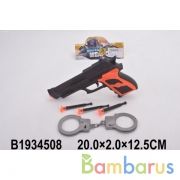 Набор полиция пистолет+присоски, аксесс. в пак. в кор.2*180шт | фото №0