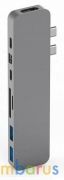 Переходник HyperDrive PRO 8-in-2 Hub for USB-C MacBook Pro 2016/2017/2018 (Серый космос) | фото №0