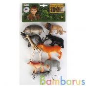 Игрушки пластизоль дикие и лесные животные 9 шт. в асс. в пак ИГРАЕМ ВМЕСТЕ в кор.2*36наб | фото №0