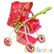 Коляска "карапуз"мет, 4*12,5см рез. корз, переноска. рег: канапе, ручка,спинка. 59*35.5*62,в кор.4шт | фото №0