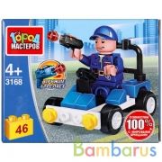Конструктор ПОЛИЦЕЙСКИЙ на машине, 46 дет. Город мастеров в кор.240шт | фото №0