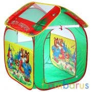 Палатка детская игровая "Три медведя",  83х80х105см в сумке Играем вместе в кор.24шт | фото №0