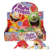 Игрушка антистресс "Играем вместе" лягушка, цвет в ассорт, в пак. в дисплее  уп-12шт в кор.12уп | фото №0