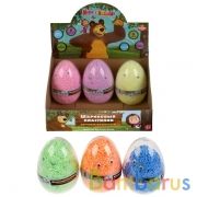 Набор шарик. крупнозерн.не застыв. пластилина MultiArt Маша и Медведь 16гр/бол.яйцо уп-6шт в кор.8уп | фото №0