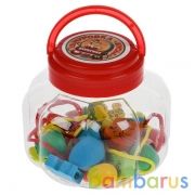 Игрушка деревянная "БУРАТИНО" бусы на шнуровке, в ассорт. в банке (русс. уп.) в кор.120шт | фото №0