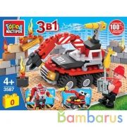 Конструктор ПОЖАРНЫЙ робот 3в1, 111 дет. Город мастеров в кор.2*40шт | фото №0