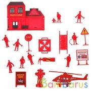 Набор солдатиков с инструментами пожарные (вертолет,фигурка,аксесс) в пак Играем вместе в кор2*100шт | фото №0