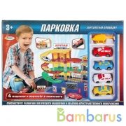 ПАРКОВКА "ИГРАЕМ ВМЕСТЕ" (4 МАШИНЫ + ВЕРТОЛЕТ) В РУСС. КОР. в кор.2*12шт | фото №0